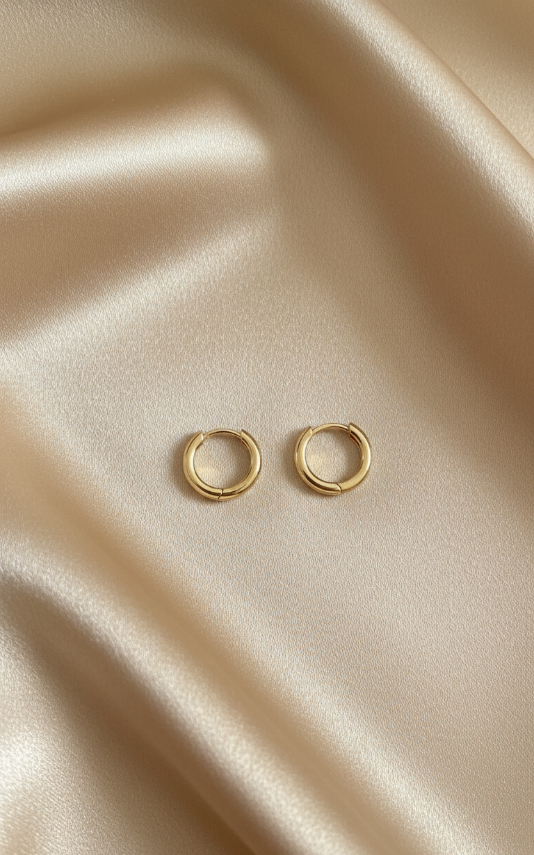 Boucles d’oreilles créoles – lisses et minimalistes – XP