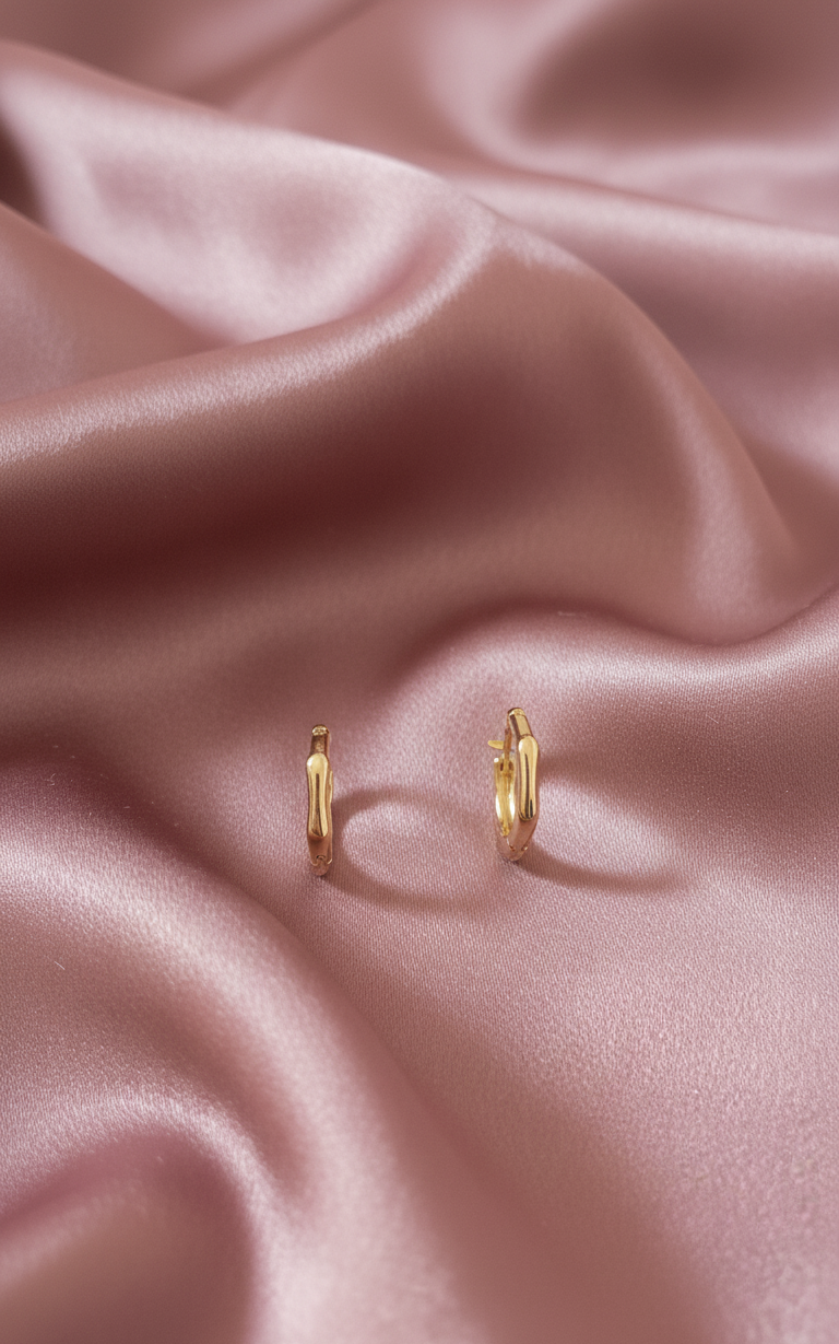 Boucles d’oreilles dorées – créoles lisses – XP